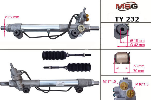 Рейковий рульовий механізм TY232 MS GROUP