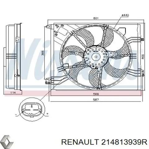 Електровентилятор радіатора 214813939R RENAULT