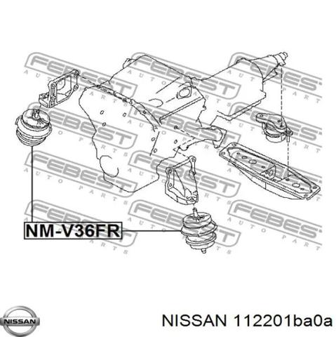 Подушка (опора) двигуна, ліва/права 112201BA0A NISSAN