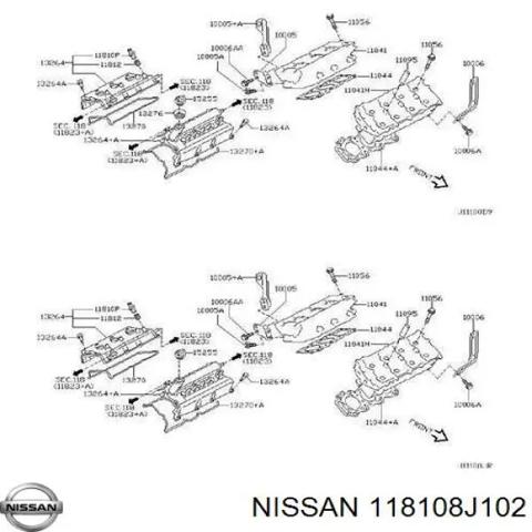 Клапан картерних газів 118108J102 NISSAN