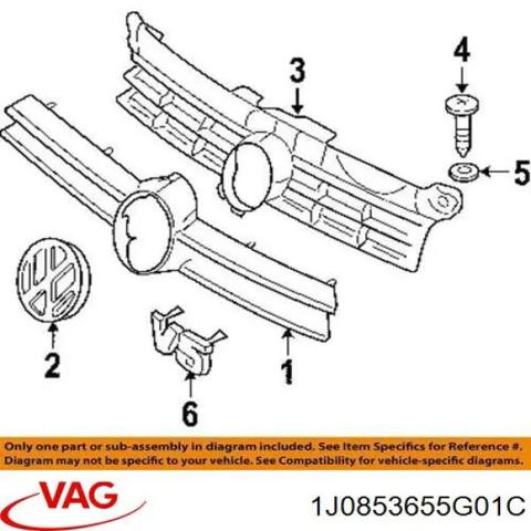 Облицювання радіатора 1J0853655G01C VAG