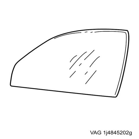 Скло передніх дверей, правих 1J4845202G VAG