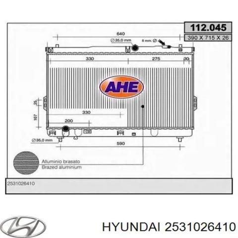 Радіатор основний 2531026410 HYUNDAI