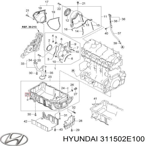 Бак паливний додатковий 311502E100 HYUNDAI