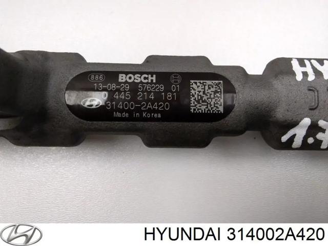 Рампа форсунок системи упорскування палива 314002A420 HYUNDAI