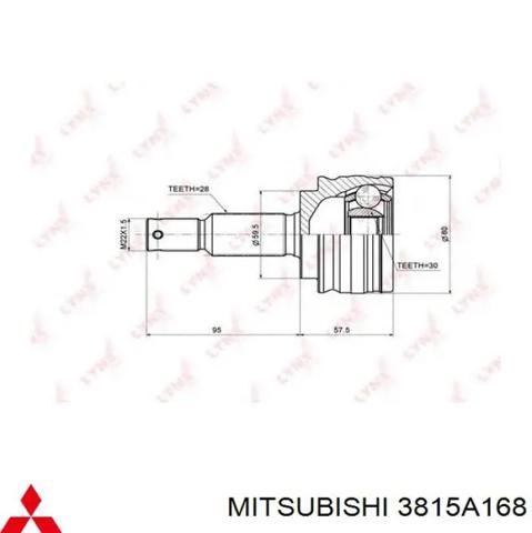 Привід передній правий 3815A168 MITSUBISHI