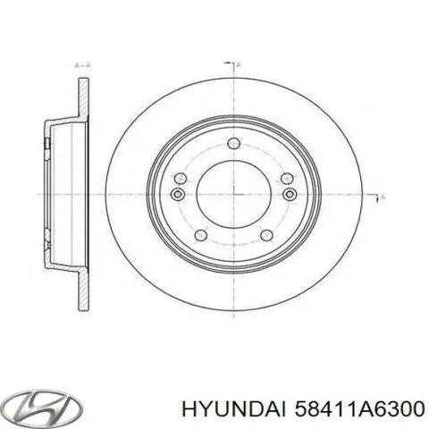 Диск заднього гальма 58411A6300 HYUNDAI