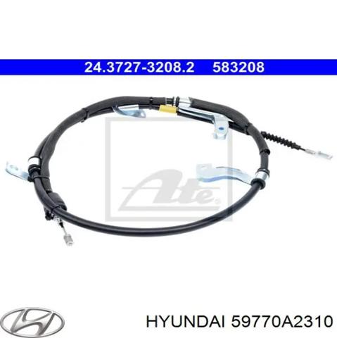 Трос стоянкового гальма задній правий 59770A2310 HYUNDAI