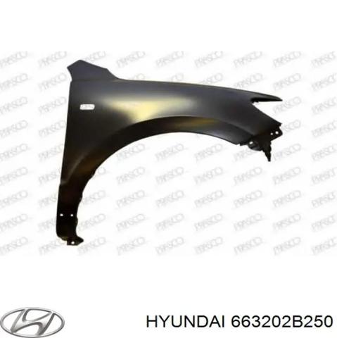 Переднє праве крило 663202B250 HYUNDAI