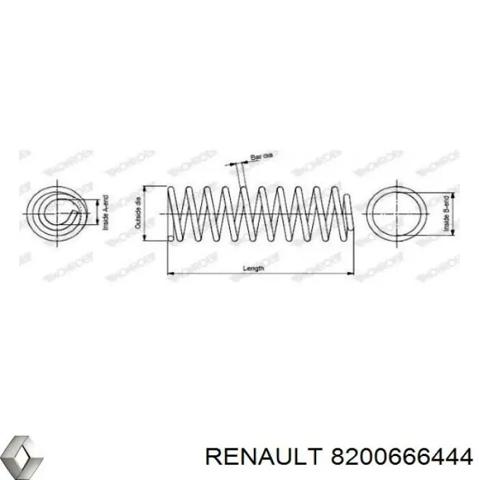Пружина передня 8200666444 RENAULT