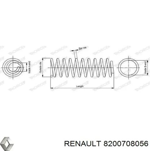 Пружина передня 8200708056 RENAULT