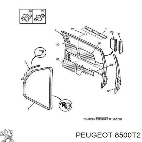 Крило заднє праве 8500T2 PEUGEOT