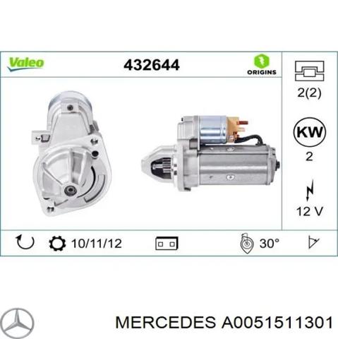 Стартер автомобільний A0051511301 MERCEDES