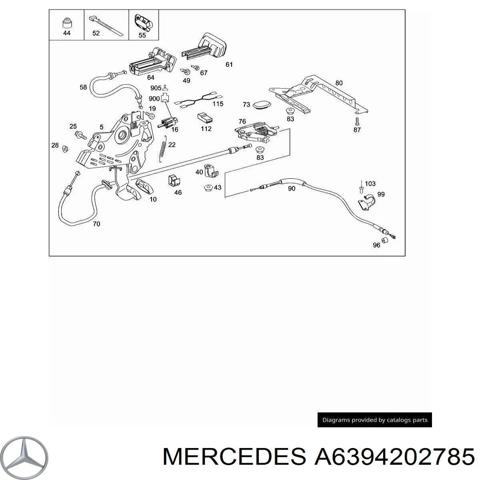 Трос ручного гальма передній A6394202785 MERCEDES