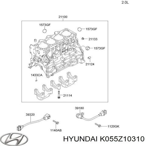 Блок циліндрів двигуна K055Z10310 HYUNDAI