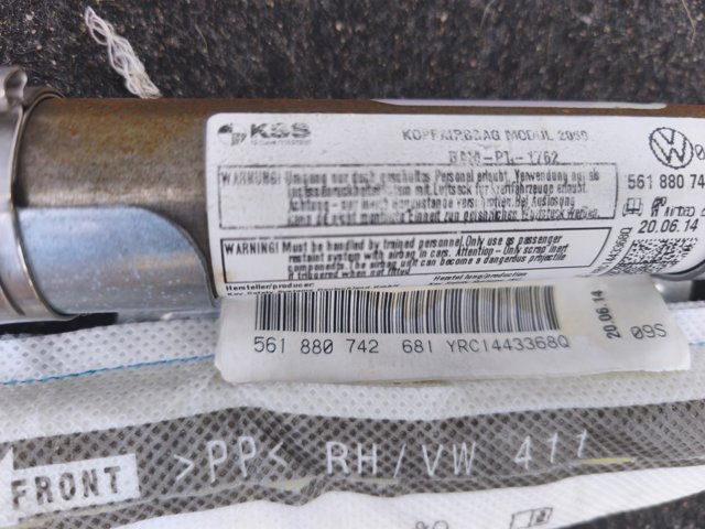 Подушка безпеки, шторка бічна, права, AIRBAG 561880742 VAG