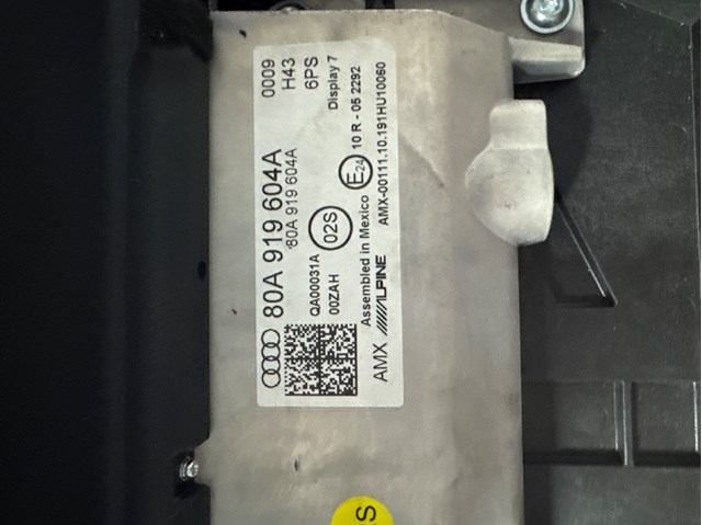 Дисплей багатофункціональний 80A919604A VAG