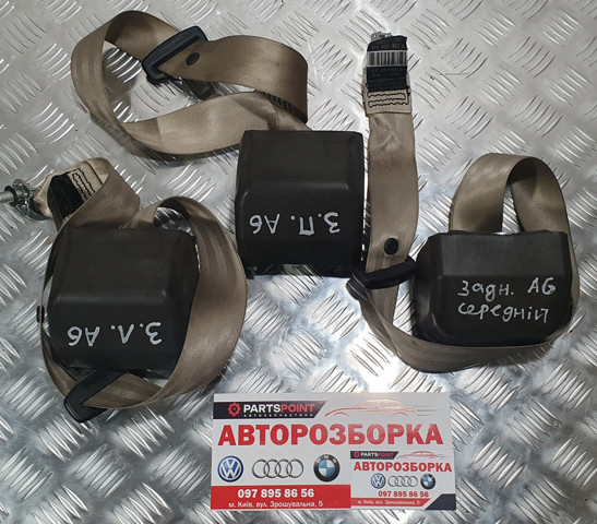 Пасок безпеки задній лівий 4F0857805E VAG