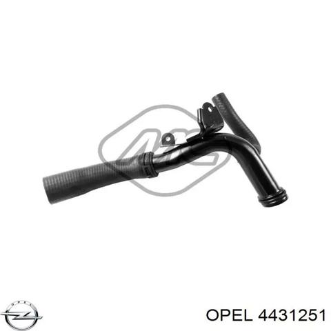 Трубопроводи і шланги системи охолодження 4431251 OPEL