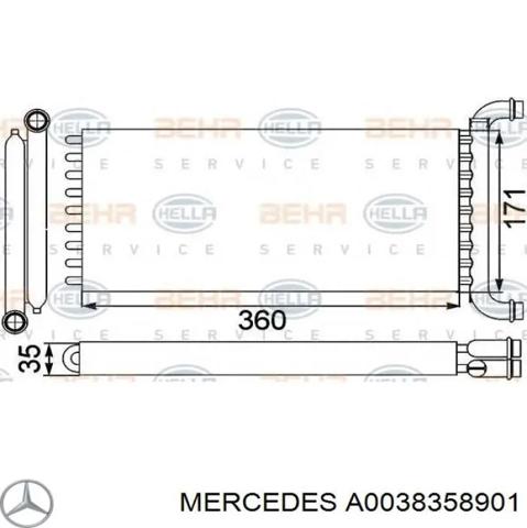 Теплообмінник A0038358901 MERCEDES