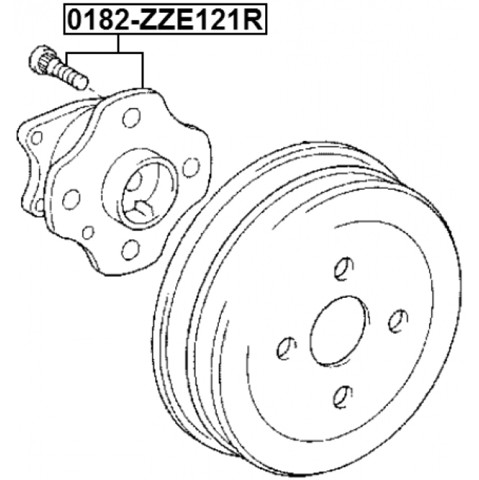 Маточина задня 0182ZZE121R FEBEST