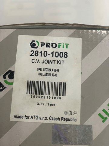 ШРУС внутрішній, передній 28101008 PROFIT