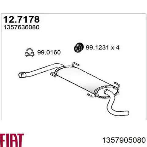Глушник вихлопних газів кінцевий 1357905080 FIAT