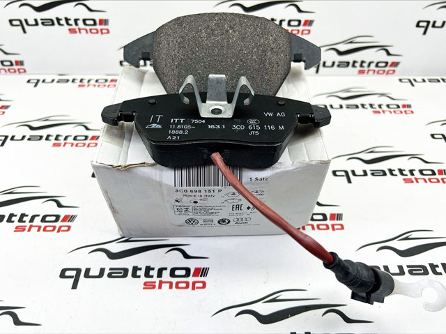 Колодки передні 3C0698151J VAG