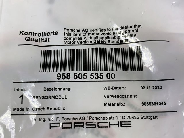 Датчик температури навколишнього середовища 95850553500 PORSCHE