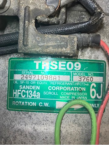 Компресор кондиціонера TRSE09 HONDA