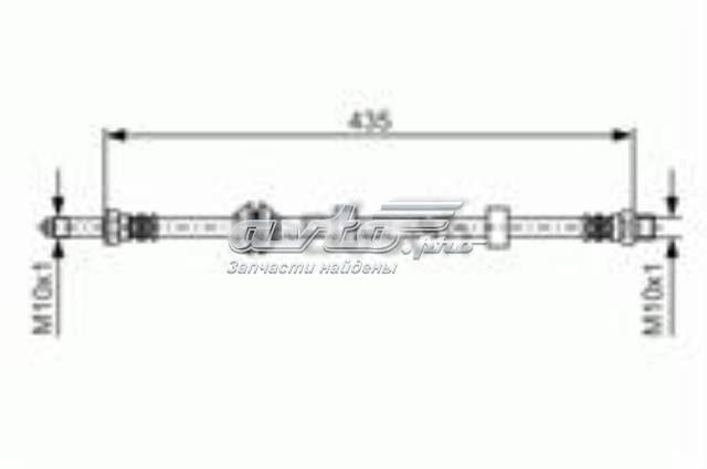 Гнучка гальмівна трубка передня 1H0611701 HANS PRIES