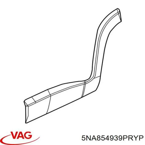 Молдинг передніх лівих дверей, нижній 5NA854939PRYP VAG