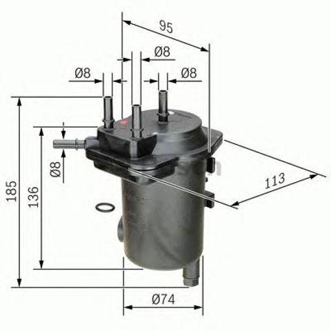 Фільтр-відстійник палива грубої очистки 0450907011 BOSCH