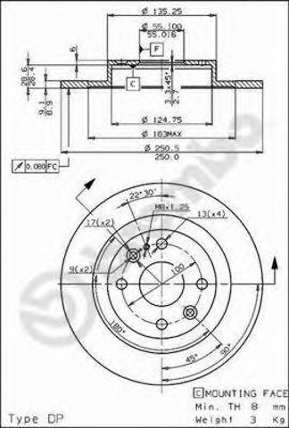 Дискові гальма 08685710 BREMBO