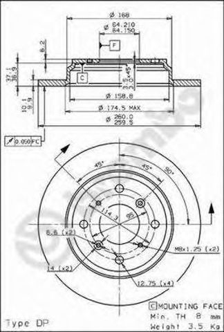 Дискові гальма 08913910 BREMBO