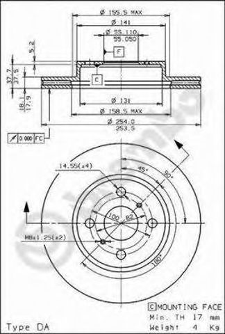 Ротор гальмівний 09676510 BREMBO