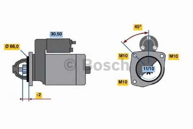 Стартер двигуна 0986013240 BOSCH