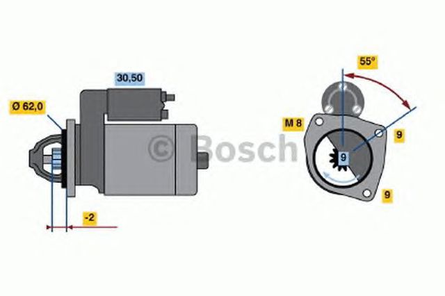 Стартер двигуна 0986013850 BOSCH