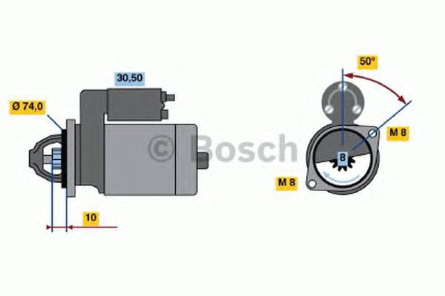 Стартер автомобільний 0986014371 BOSCH