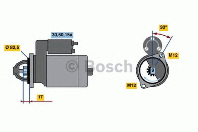 Стартер двигуна 0986016330 BOSCH