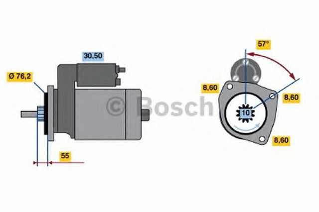 Стартер двигуна 0986016340 BOSCH
