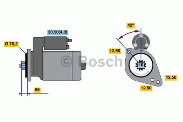 Стартер автомобільний 0986020250 BOSCH