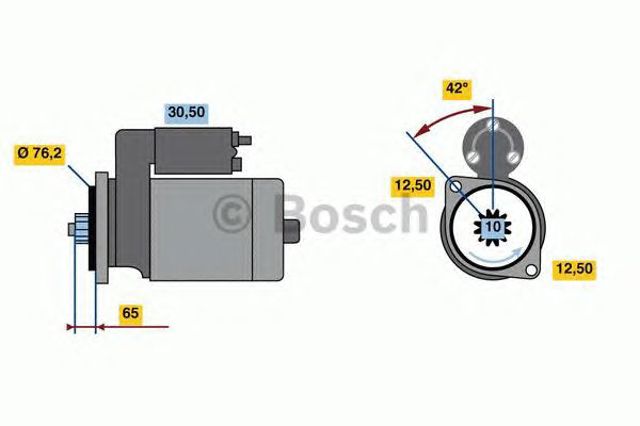 Стартер автомобільний 0986020270 BOSCH
