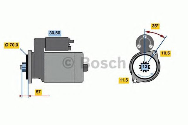 Стартер 0986023540 BOSCH