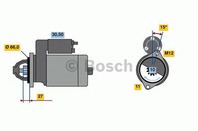 Стартер двигуна 0986024010 BOSCH