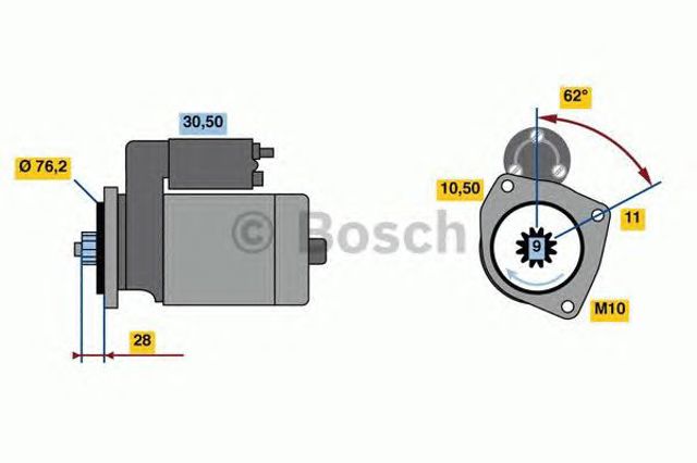 Стартер двигуна 0986024050 BOSCH