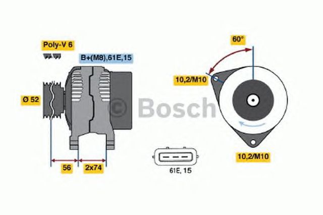 Генератор 0986041190 BOSCH