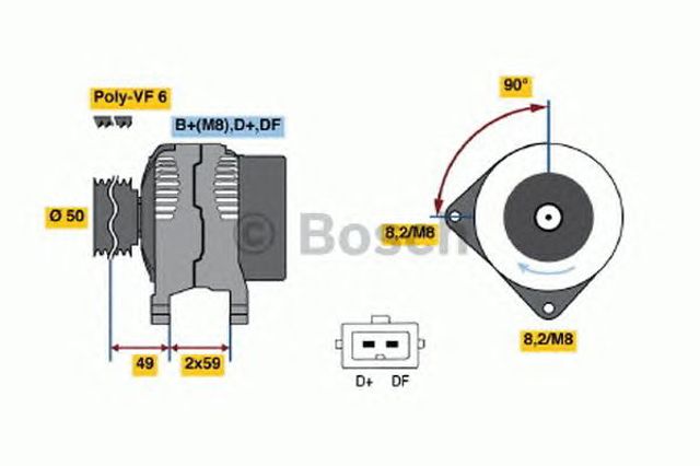 Генератор 0986041300 BOSCH