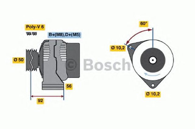 Генератор автомобільний 0986041320 BOSCH