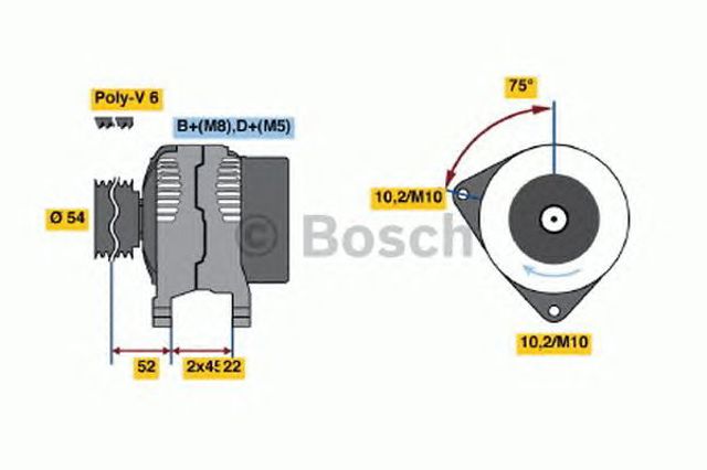 Генератор автомобільний 0986042091 BOSCH